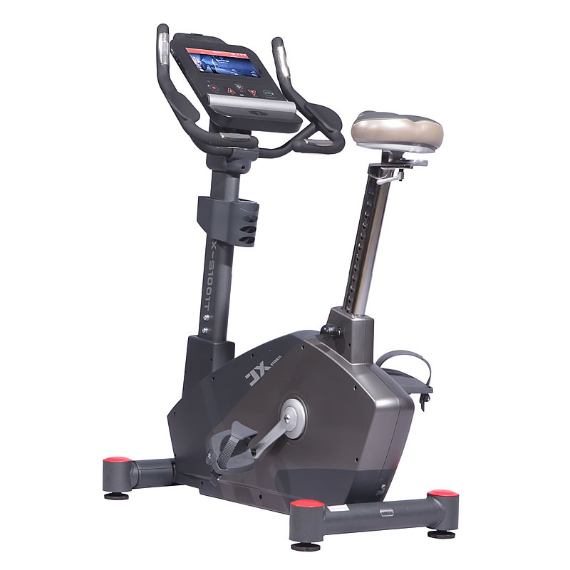 军霞10.1寸触摸屏商用立式健身车(插电式) JX-S1001T