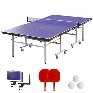 红双喜单折移动式乒乓球台 T2023