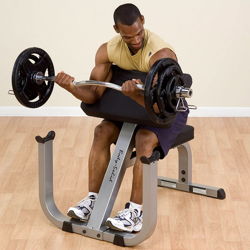 Body-Solid自由力量训练器 GPCB329 杠铃臂屈伸训练凳