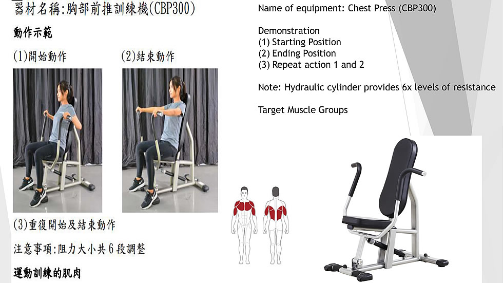 Steelflex CBP300 油压式推胸康复训练机