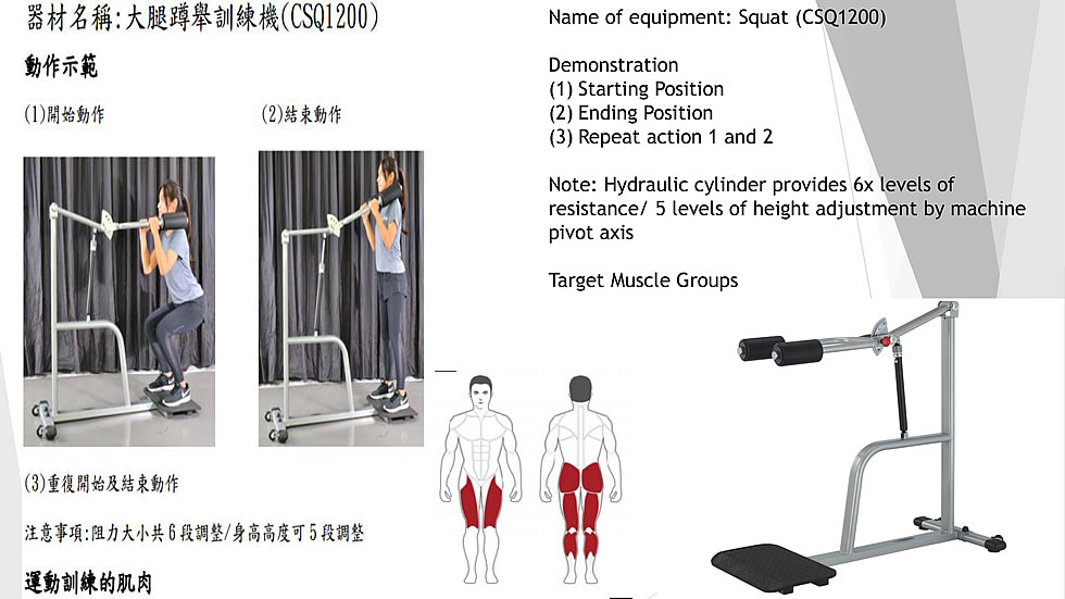 Steelflex CSQ1200 油压式深蹲康复训练机