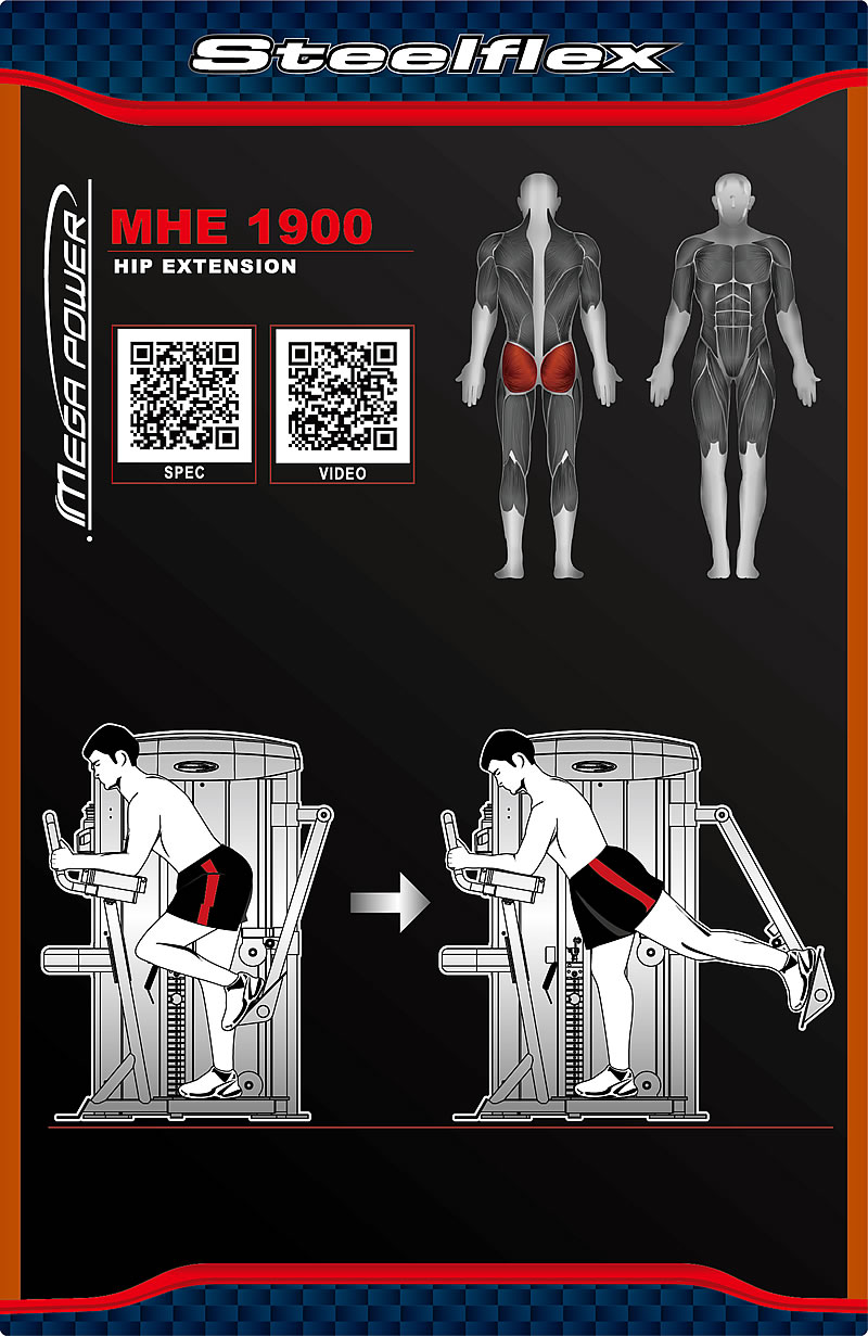Steelflex MHE1900 后蹬腿/臀大肌训练器