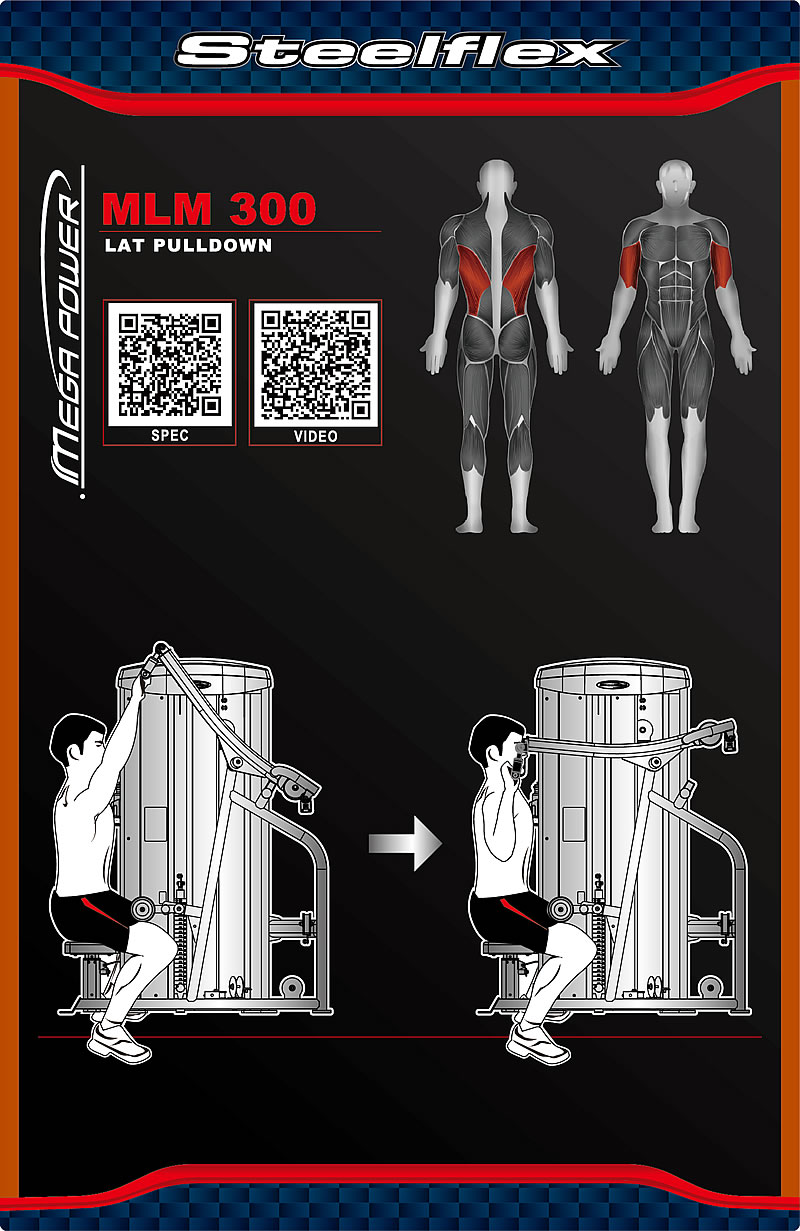Steelflex MLM300 分动式高拉背肌训练机